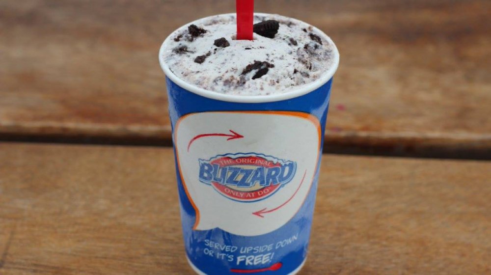 Oreo Blizzard fast food dessert from Dairy Queen