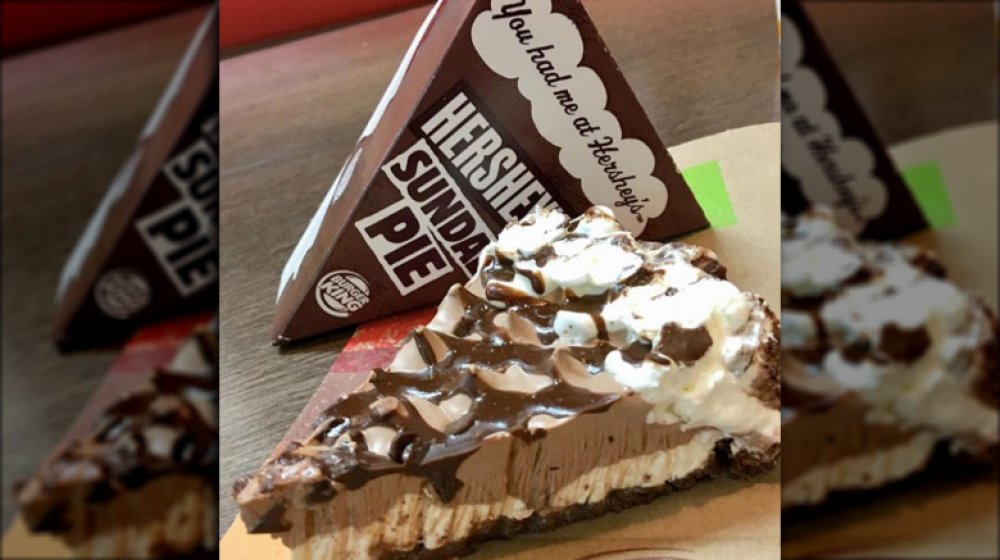 Hershey's Sundae Pie fast food dessert from Burger King