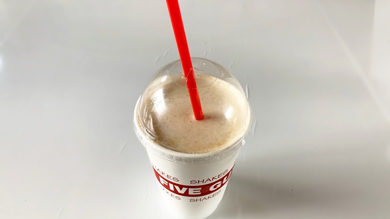 Peanut butter milkshake from Five Guys