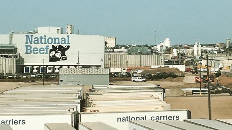 National Beef plant and sign