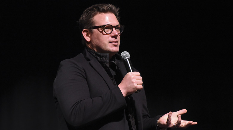 Tyler Florence speaking at an event 