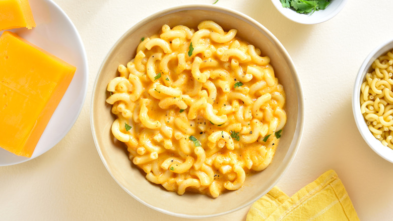 Bowl of macaroni and cheese