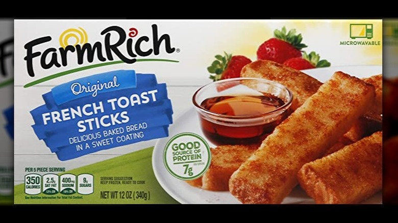 A Box of Farm Rich's Original frozen French toast sticks