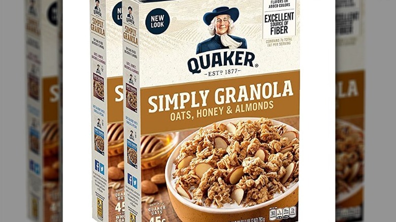 Quaker Simply Granola boxes