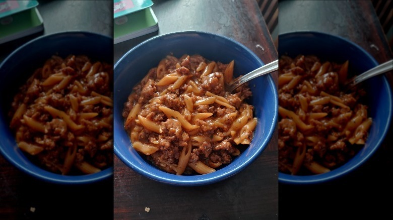 Tomato Basil Penne hamburger helper