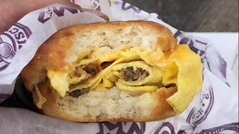 Loaded Omelette Biscuit from hardee's