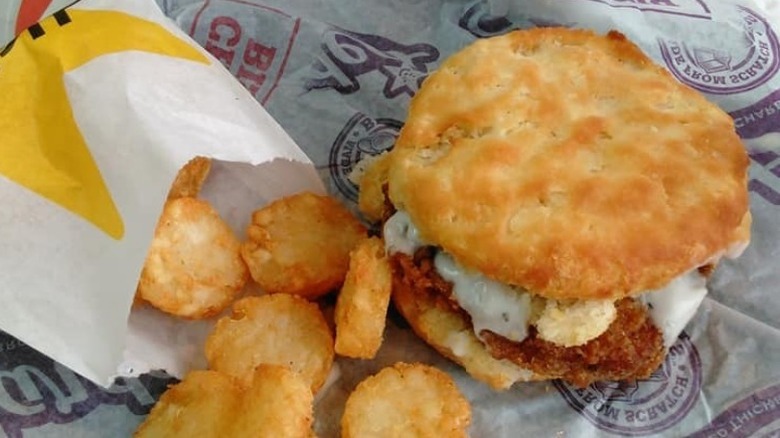 Pork Chop 'n' Gravy Biscuit from hardee's