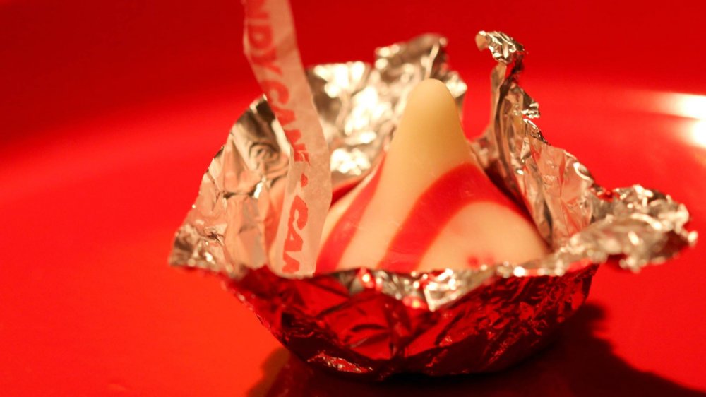 Candy cane Hershey's Kiss