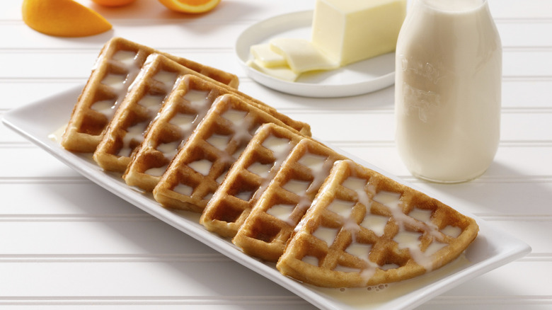 tres leches waffles milk butter orange