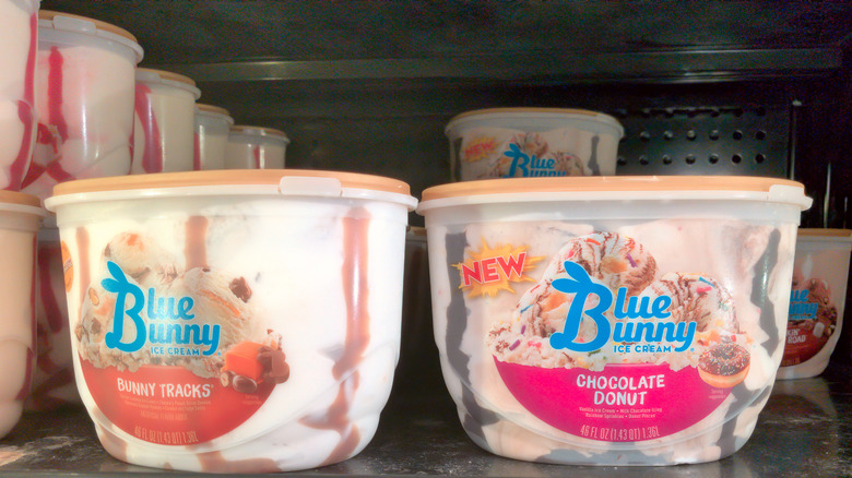 Blue Bunny ice cream in the freezer section