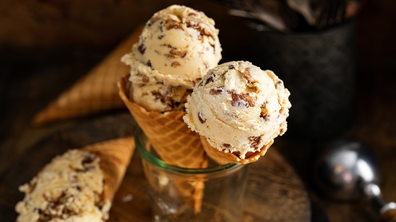 butter pecan ice cream cones