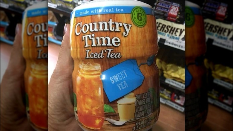 Container of Country Time Iced Tea Sweet Tea flavor