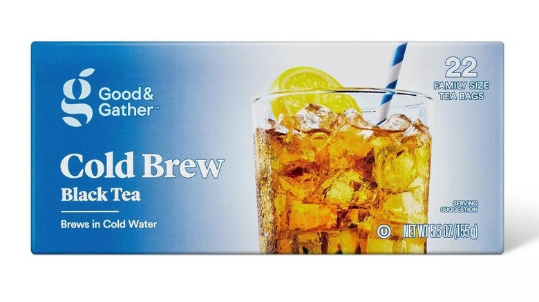 Box of Good & Gather cold brew black tea bags