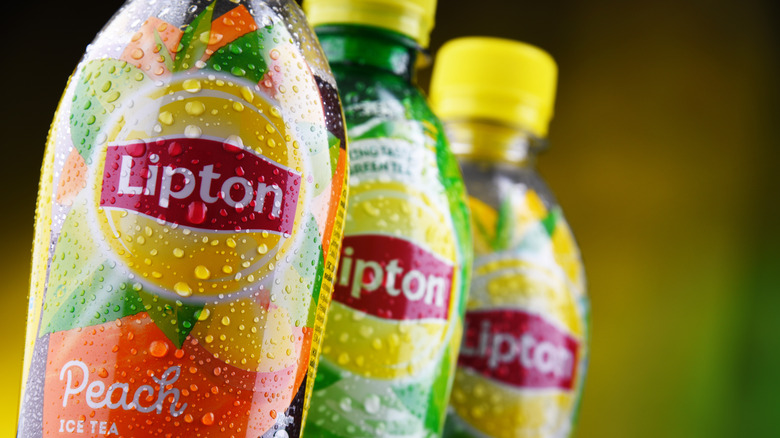 Lipton iced tea bttles