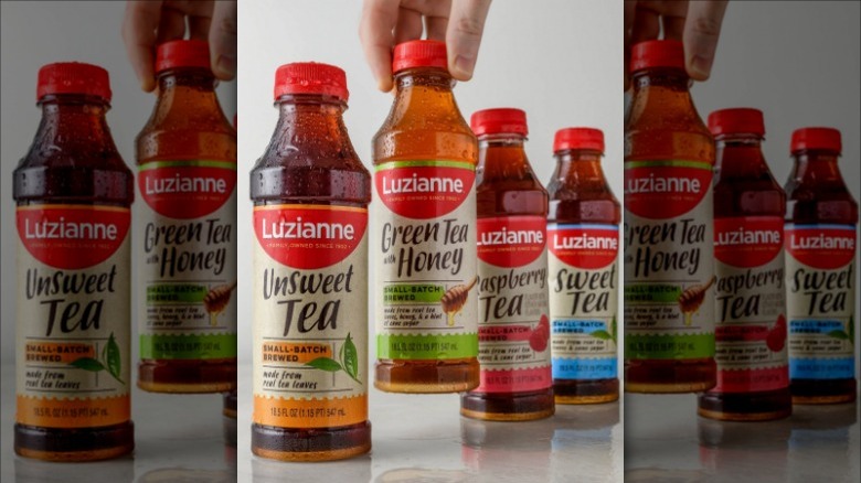 Bottles of Luzianne iced tea 