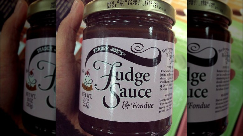 trader joe's fudge sauce jar