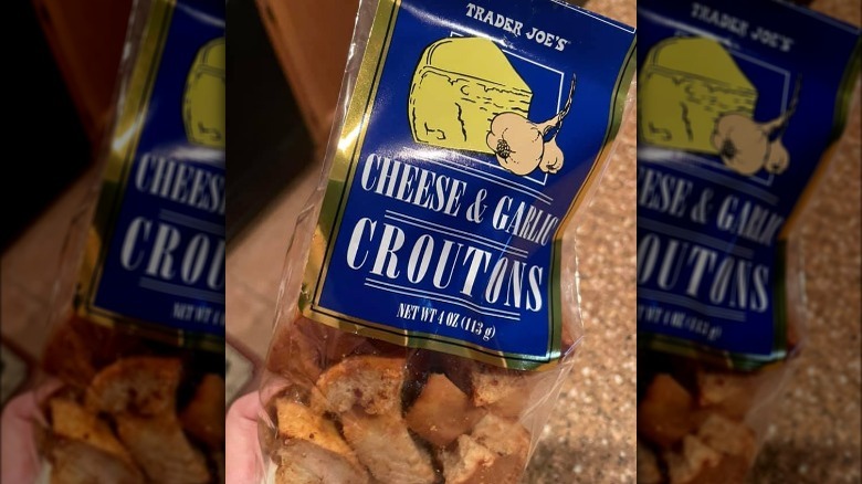 cheese and garlic croutons bag