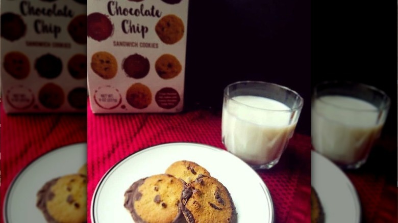 chocolate chip cookies and milk 