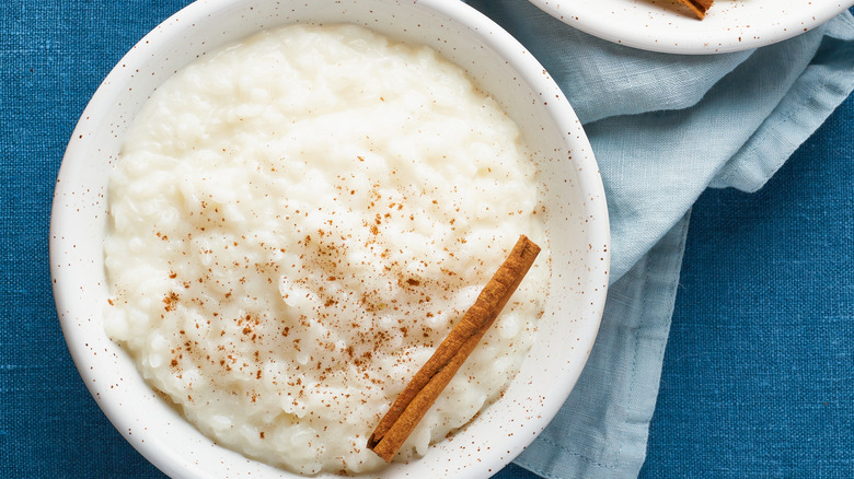 rice pudding in a bowl