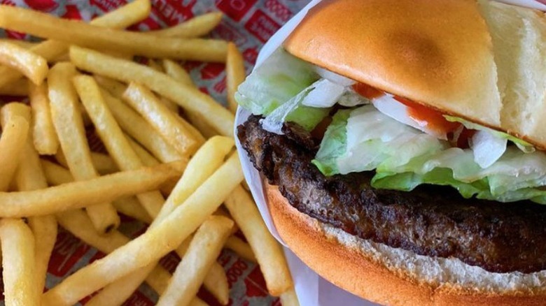 Jack in the Box Jumbo Jack with fries