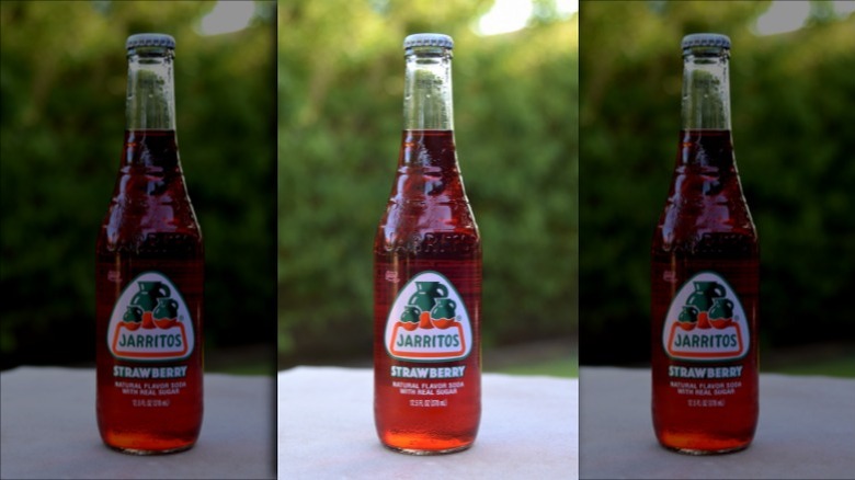 a bottle of strawberry jarritos