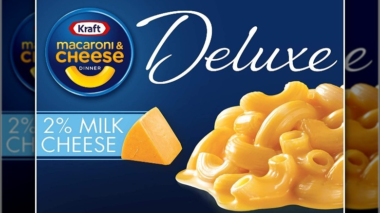 box of Deluxe mac and cheese
