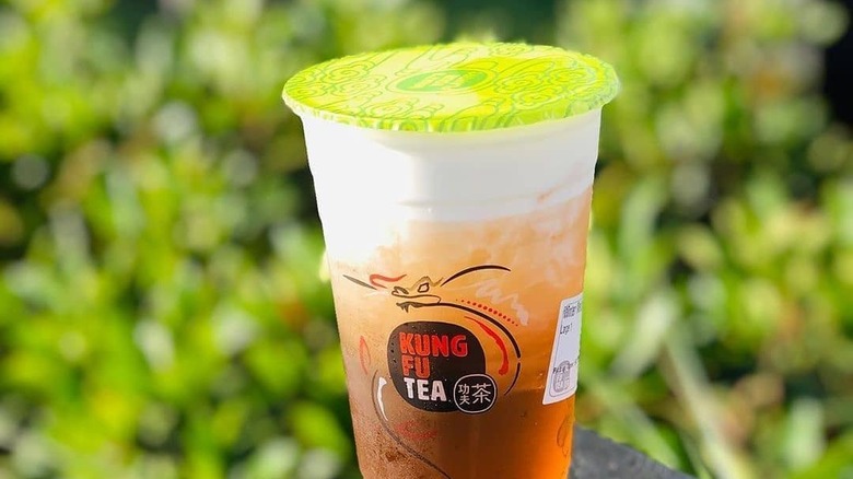 Winter melon tea with milk cap