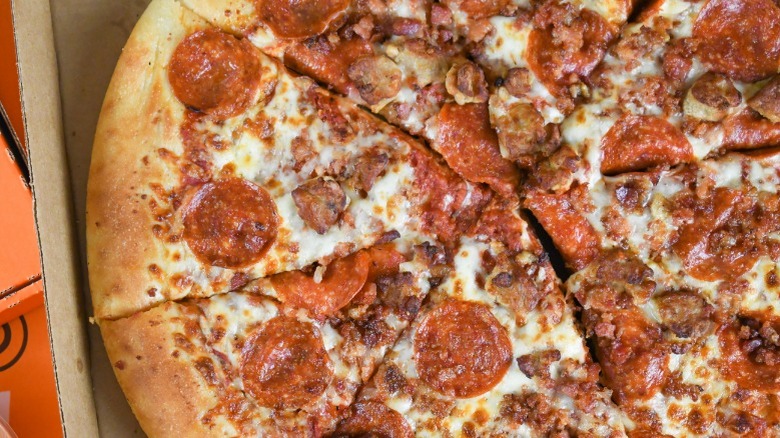 Little Caesar's 3 Meat Treat pizza