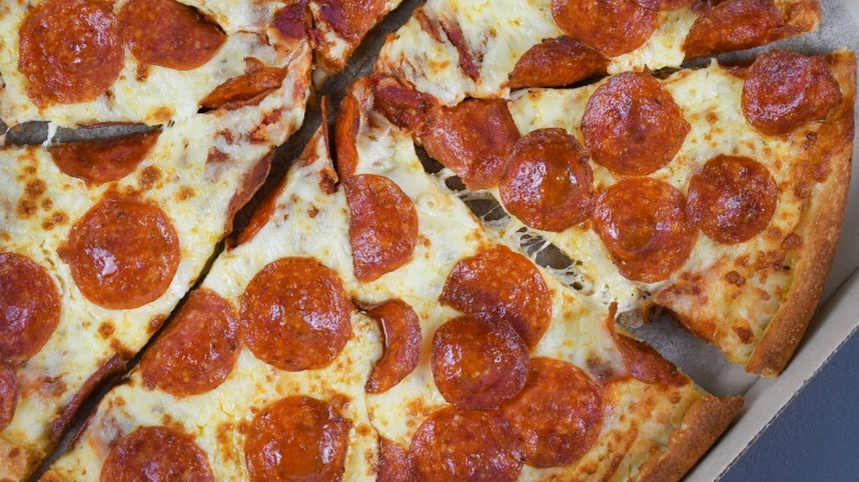 Little Caesar's ExtraMostBestest pepperoni pizza