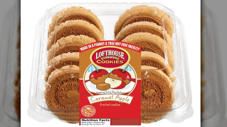 A box of Lofthouse's Caramel Apple Frosted Cookies