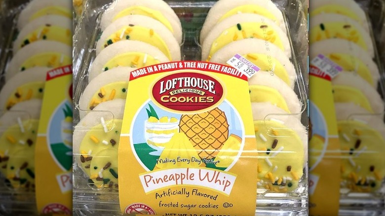 A box of Pineapple Whip Lofthouse Cookies