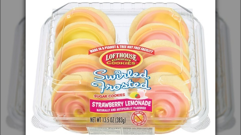 A box of strawberry lemonade flavored Lofthouse Cookies