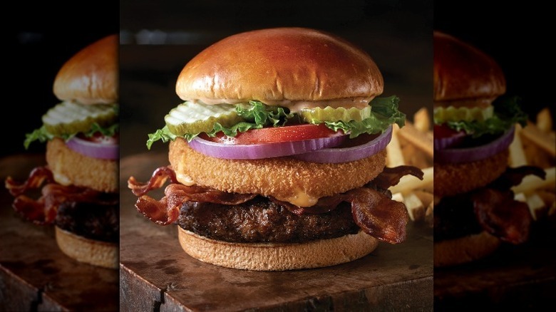 Fried Cheese and Bacon Burger