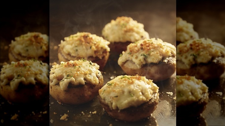 White Cheddar Stuffed Mushrooms