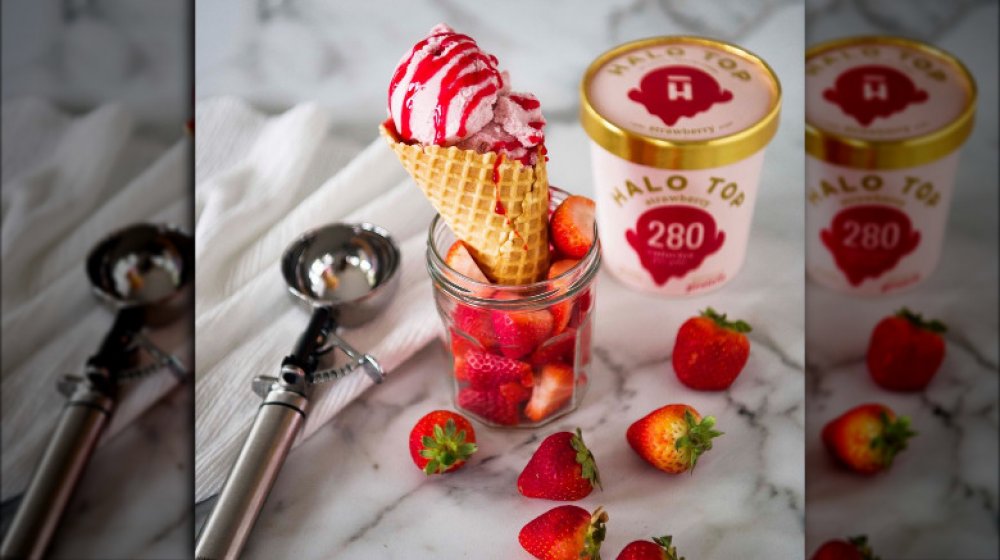 Halo Top, Strawberry ice cream