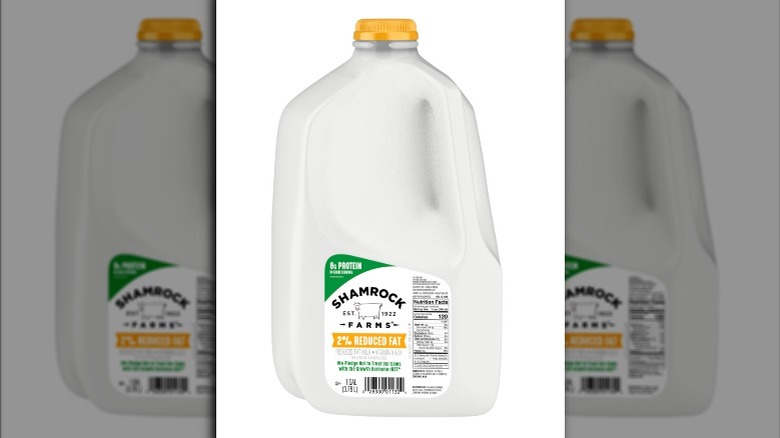 A gallon of Shamrock Farms milk