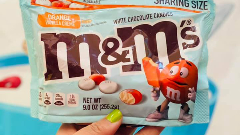 bag of Orange Vanilla Creme M&MS