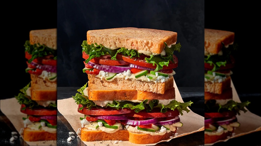 Panera Mediterranean Veggie sandwich