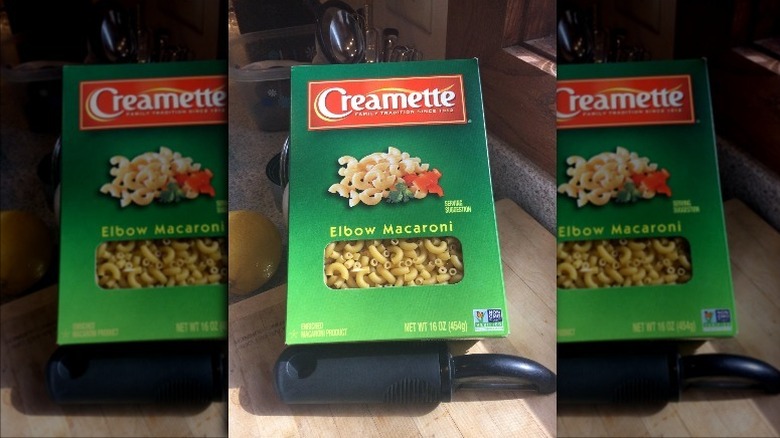 Creamette green box of  macaroni