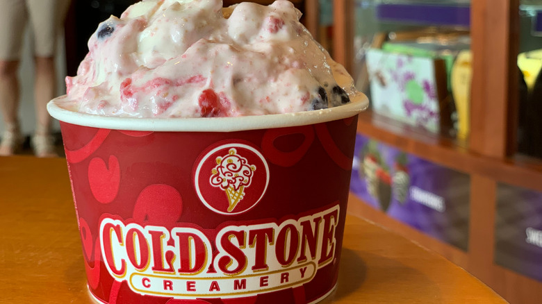 bowl of Cold Stone Creamery ice cream