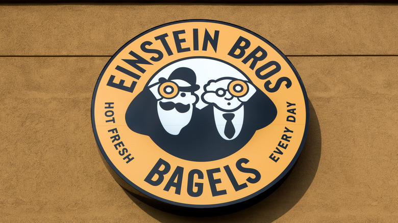 Einstein Bros. Bagels sign outside