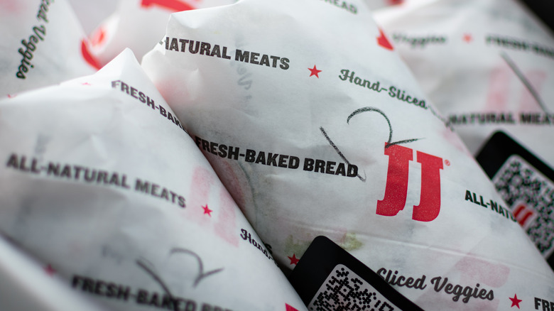 Jimmy John's wrapped sandwiches