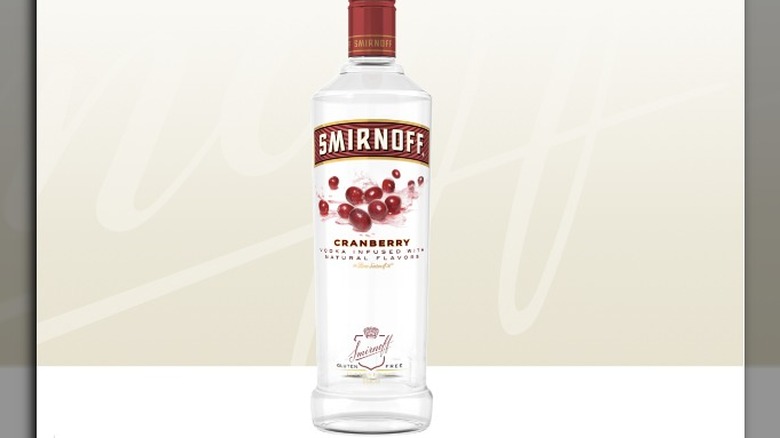 Smirnoff bottle on a plain background 