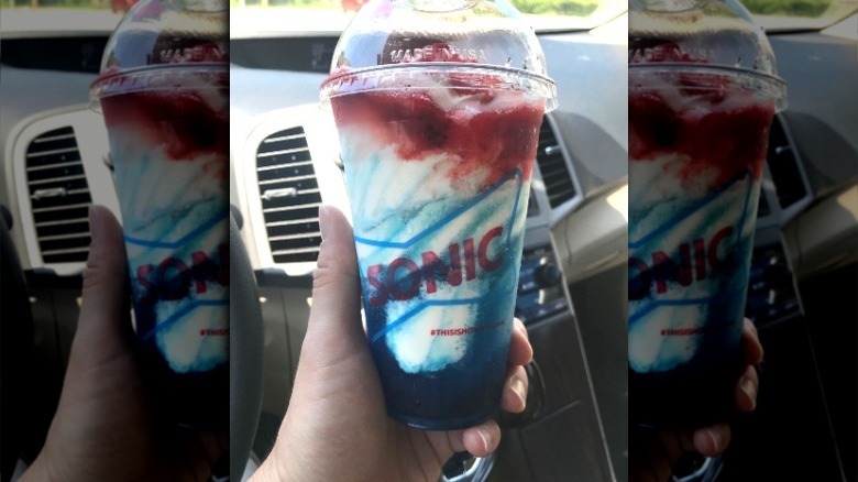 Red, White, and Blue slush float