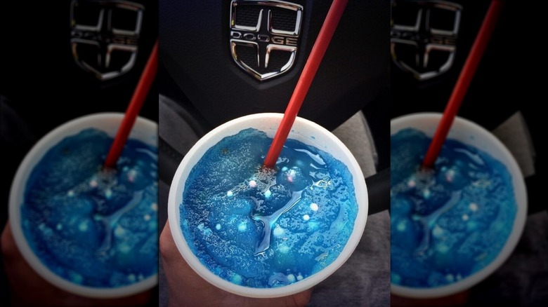 blue raspberry Nerds slush Sonic