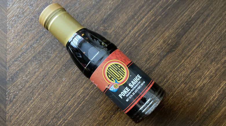 A bottle of Aloha Poke sauce