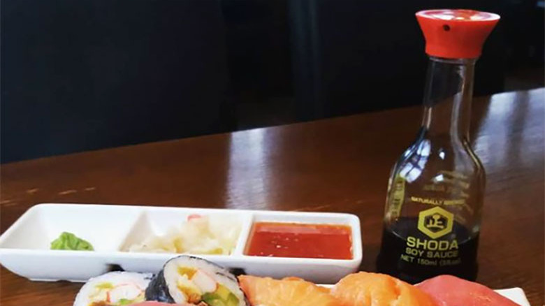 Shoda soy sauce and sushi