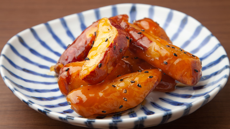 Candied yams plated