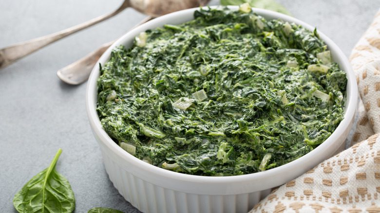 Creamed spinach