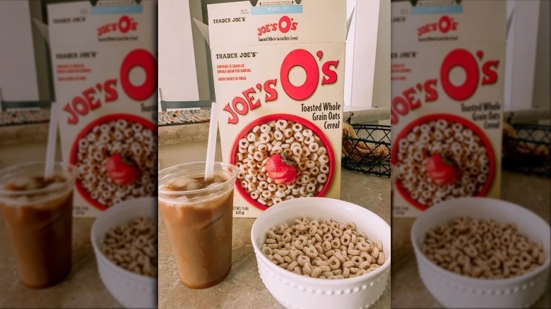 Joe's O's box and bowl of cereal